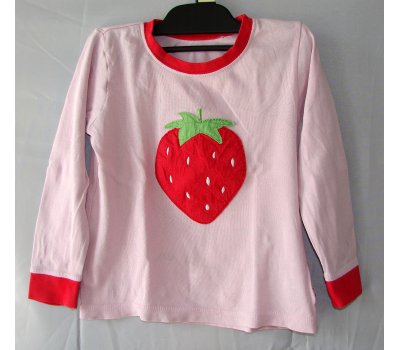 0551 tričko-mikina růžová s jahodou na donošení