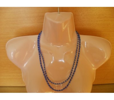  Elegantní modrý dvouramenný náhrdelník 
